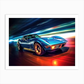 68 Blue Stingray Art Print