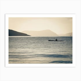 Kayaking At Dawn Art Print