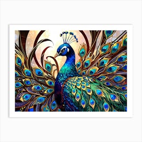 Peacock Painting 3 Art Print