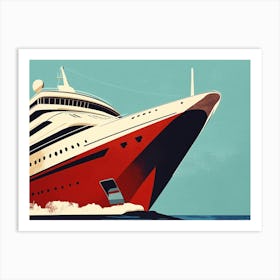 Cruise Ship In The Ocean Art Print