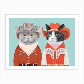 Rodeo Cats 8 Art Print