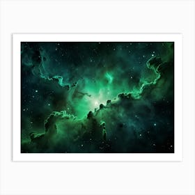 Green Nebula Art Print