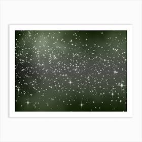 Sweet Olive Shining Star Background Art Print