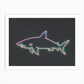 Neon Blacktip Reef Shark 3 Art Print