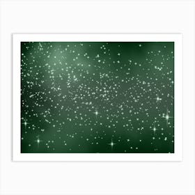 Summer Green Shining Star Background Art Print