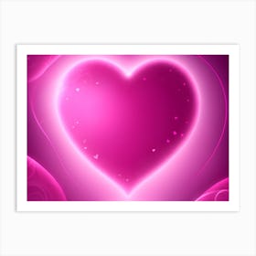 A Glowing Pink Heart Vibrant Horizontal Composition 13 Art Print