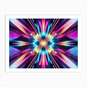 Abstract Neon Lights Art Print