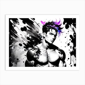 Man With Purple Hair Art Print