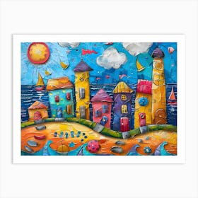 Colorful Beach 3 Art Print