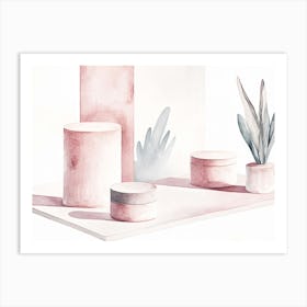 Watercolor Jars 2 Art Print