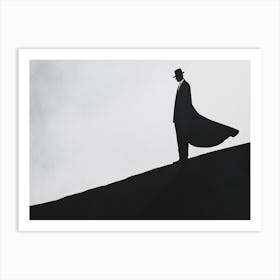 Silhouette Of A Man 8 Art Print