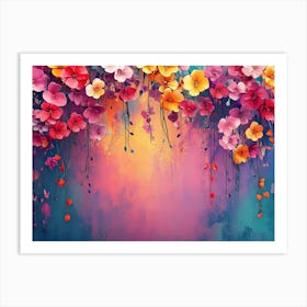 Colorful Flowers Art Print