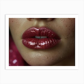 Close Up Of A Woman'S Lips Art Print