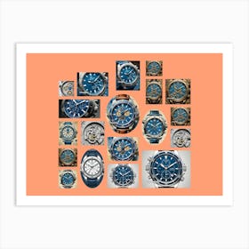 Blue Watches Art Print