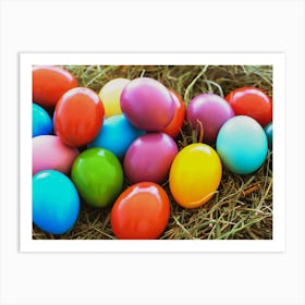 Colorful Easter Eggs 3 Art Print