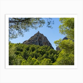 Mountain in the forest, Castellet de Calp Art Print