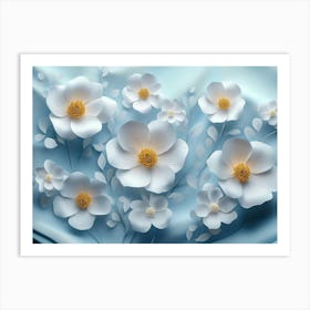 White Flowers 4 Art Print