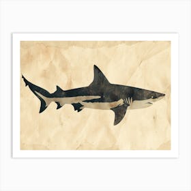 Port Jackson Shark Silhouette 7 Art Print