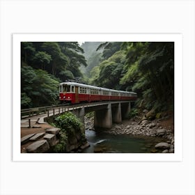 Train Crossing A River Art Print