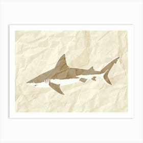 Bamboo Shark Silhouette 2 Art Print
