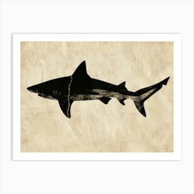 Goblin Shark Silhouette 3 Art Print