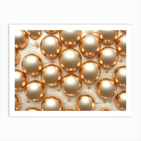 Gold Spheres Art Print