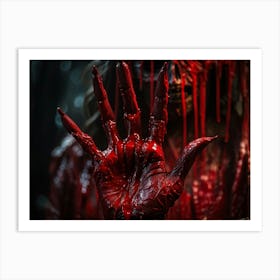 Hand With Blood On It Art Print