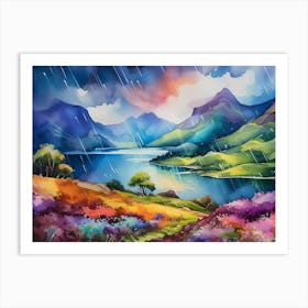 Rainy Day In Scotland Art Print