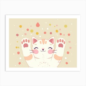 Kawaii Cat 4 Art Print