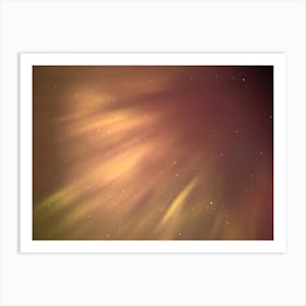 Vivid color of the Aurora Borealis in the night sky Art Print