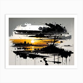 Sunset Cityscape Art Print