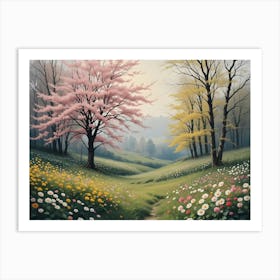 Blossoming Trees 1 Art Print