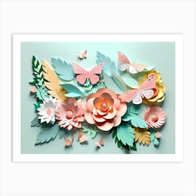 Paper Flowers 2 Art Print