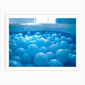 Blue Balloons Pool Art Print