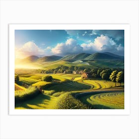 Landscape Painting 190 Art Print