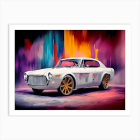 Classic Car Painting Art Print