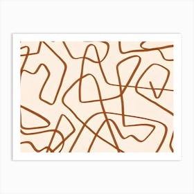 Bohemian Abstract Lines 1 Art Print