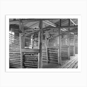 Construction Of Stalls And Barn At Logging Camp Near Effie, Minnesota By Russell Lee Art Print