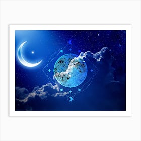 Moon And Stars - Mystic Moon poster #8 Art Print