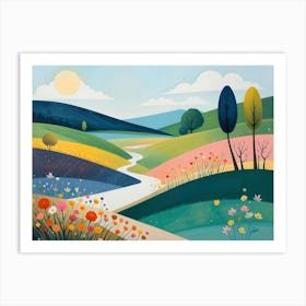 Sunny Day In The Country 1 Art Print