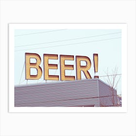 Beer Neon Sign Art Print