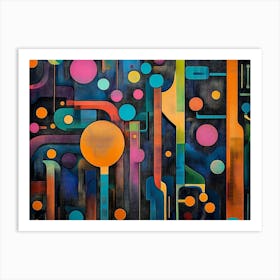 Colorful Art Image Depicting Different Colorful Shapes 5 Art Print