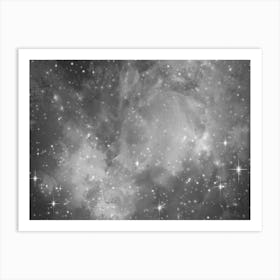 Silver Galaxy Space Background Art Print