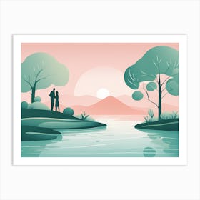 Love birds, love art,  VECTOR Art Print