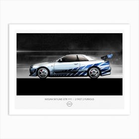 Nissan Skyline Gtr 1999 Art Print