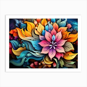 Colorful Flower 9 Art Print