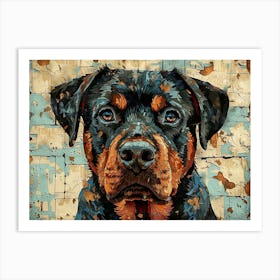 Rottweiler Fine Art Portrait 1 Art Print