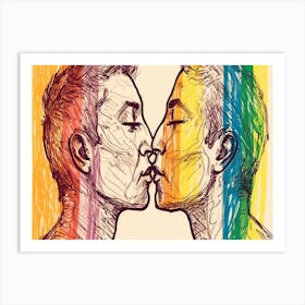 Rainbow Kiss 4 Art Print