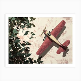 Vintage Airplane Biplane Art Print