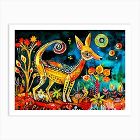 Outback Wilderness - Batik Animals Art Print